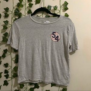Abercrombie striped cropped shirt